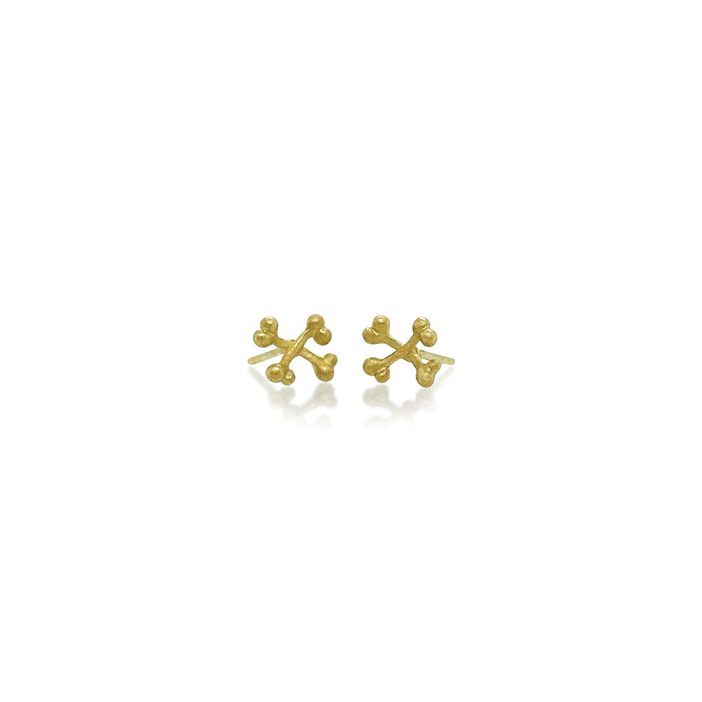 Cross Bones Stud Earrings