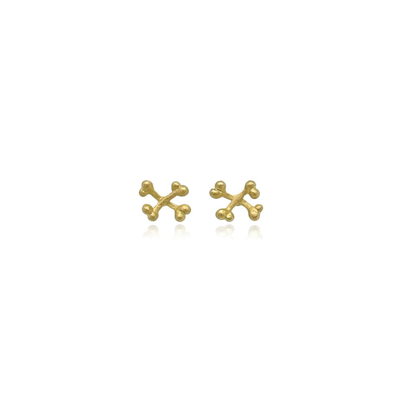 Cross Bones Stud Earrings