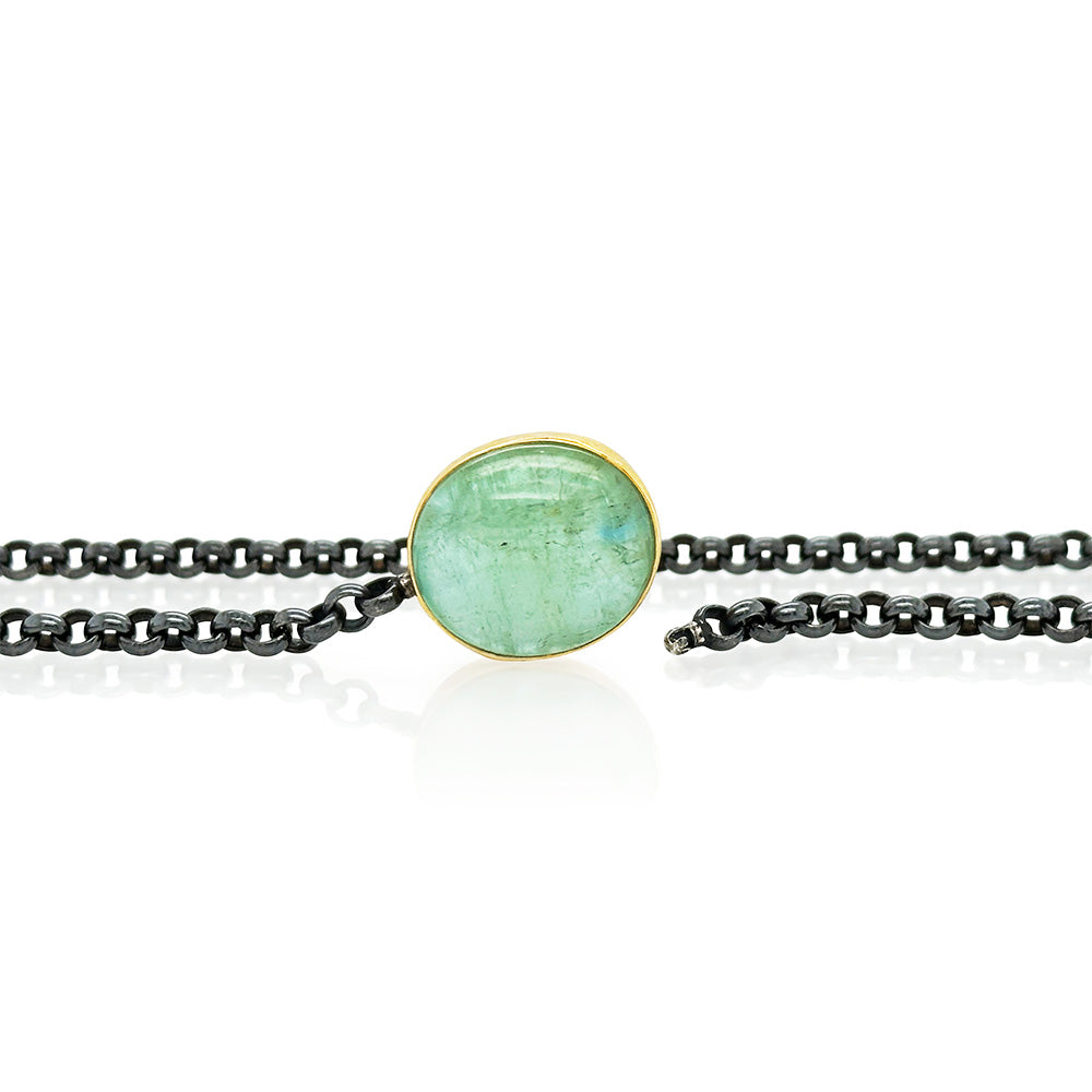 Ural Emerald with Mother of Pearl and Diamonds Vario Clasp