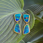 Double Australian Boulder Opal Drop Earrings
