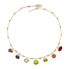 Mixed Cut Rainbow Gemstone Necklace