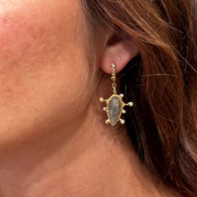 Natural Grey Tear Drop Diamond "Embraces" Earrings
