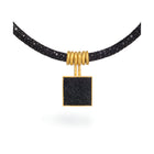 black drusy and stingray pendant/necklace