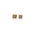 natural cube diamond earrings