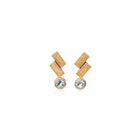zig zag earrings with aquamarines