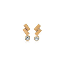 zig zag earrings with aquamarines