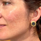 Round Drusy earrings with circles