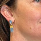 Moonstone and Aquamarine Drop Earrings