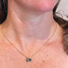 Natural Rough Diamond Sphere and Black Diamond Necklace