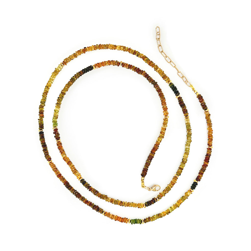 Autumn Tourmaline Wrap Bracelet/Necklace