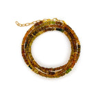 Wrap bracelet with autumn tourmaline