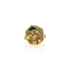 bubble bi-colored tourmaline ring