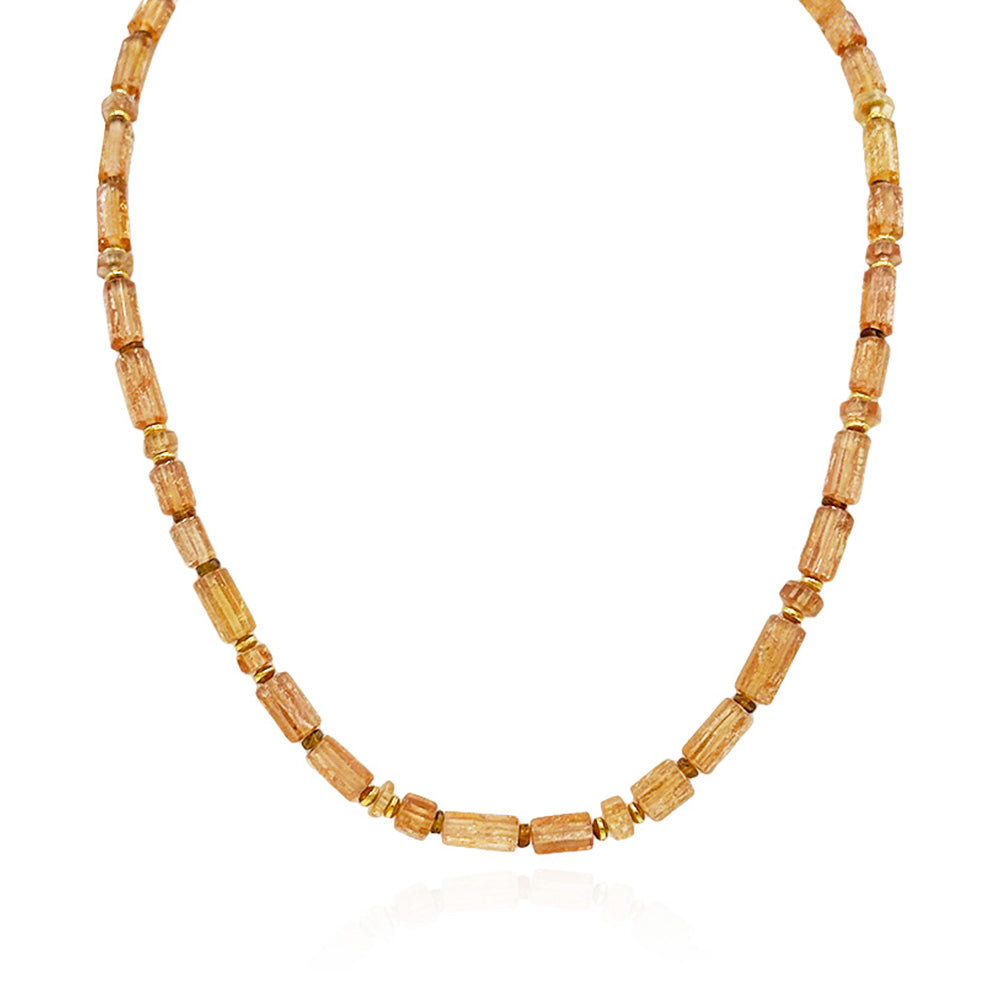 Imperial Topaz Necklace with Tourmaline Spacer Beads
