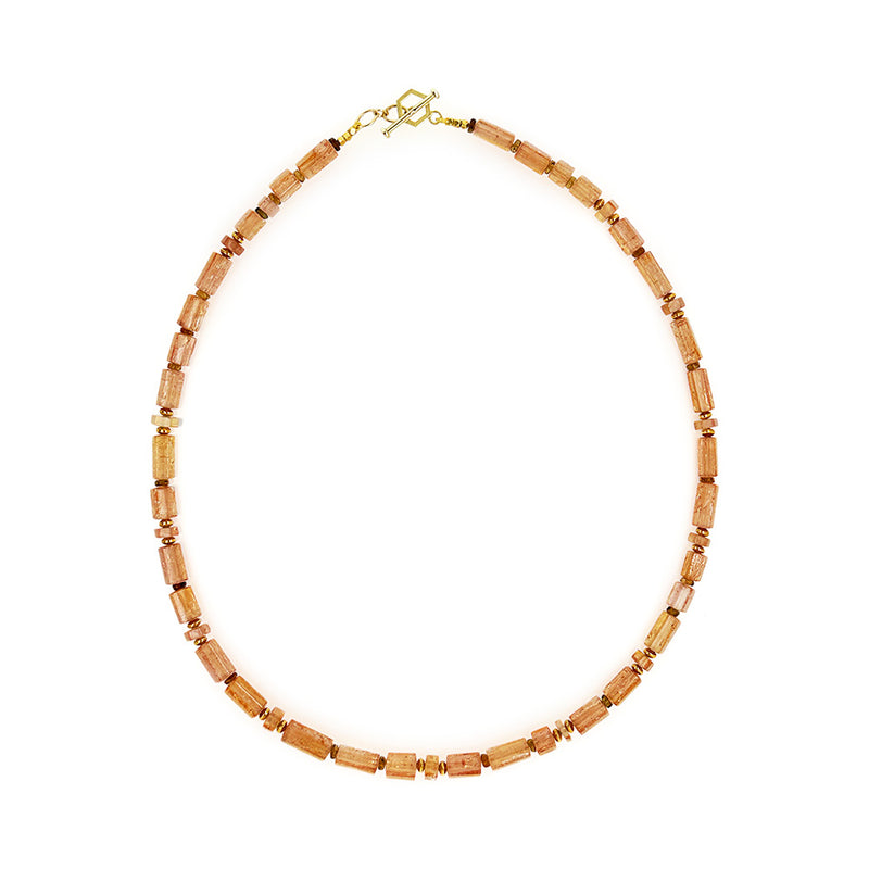 Imperial Topaz Necklace with Tourmaline Spacer Beads