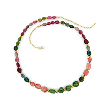 Tourmaline nugget necklace
