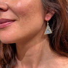 Moss Agate "lichen" earrings