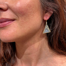 Moss Agate "lichen" earrings