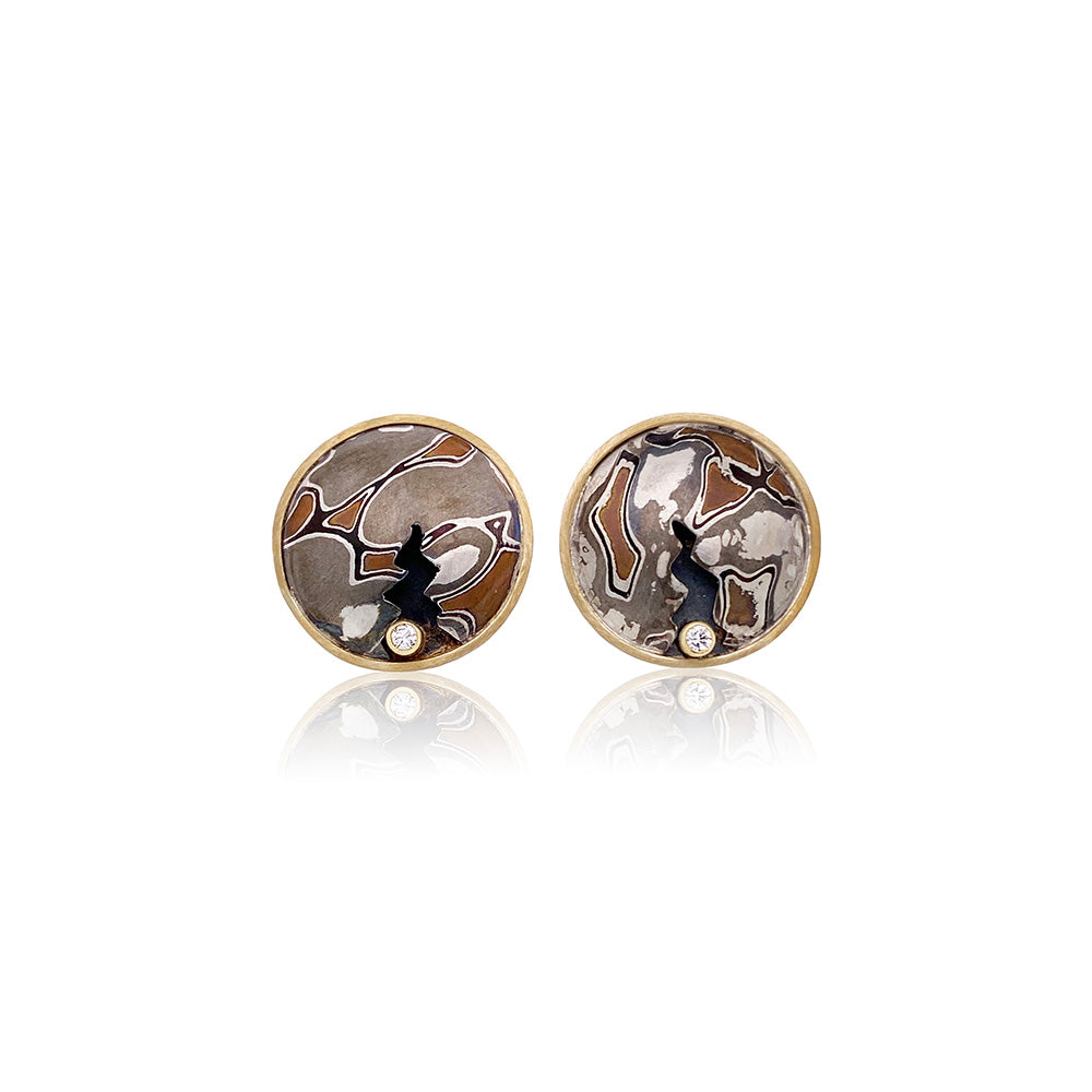 Mokume Gane "Canyon" Earrings