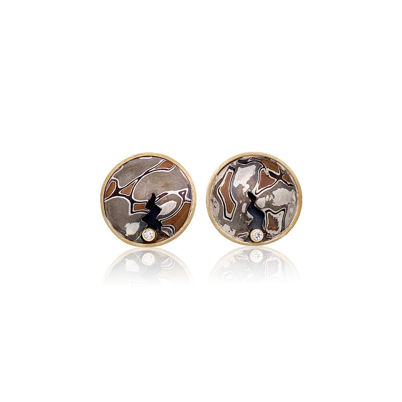 Mokume Gane "Canyon" Earrings
