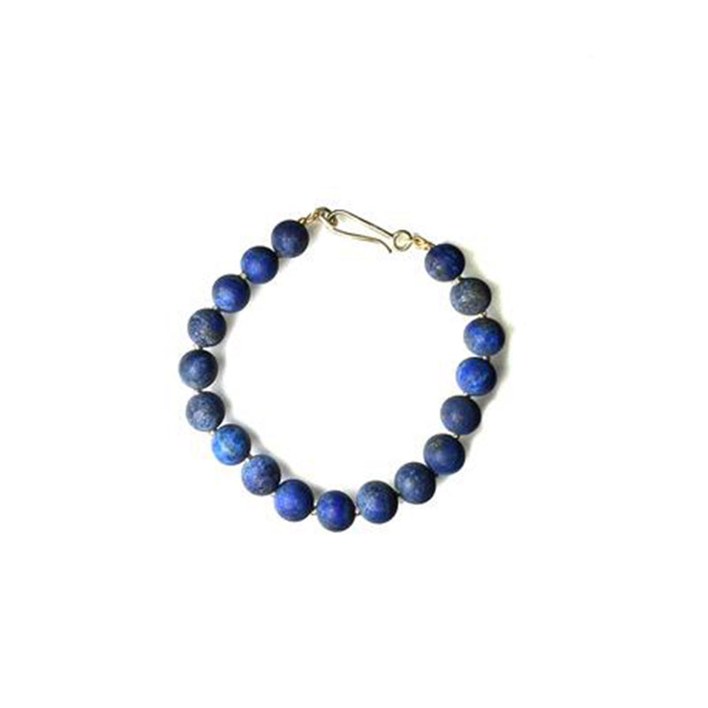 Lapis Lazuli Bracelet with 14K Green Gold