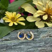 Victoria Studs with Labradorite and Diamonds