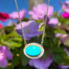 Aurora Pendant with Turquoise and Diamonds