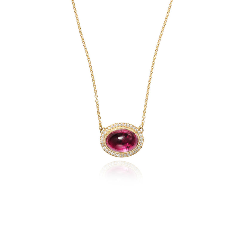 Aurora Pendant with Rubellite and Diamonds