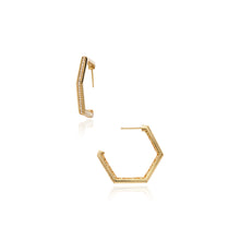 Eclipse Hoop Earrings with Diamonds