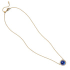 Luna Tanzanite Pendant with Diamond Surround