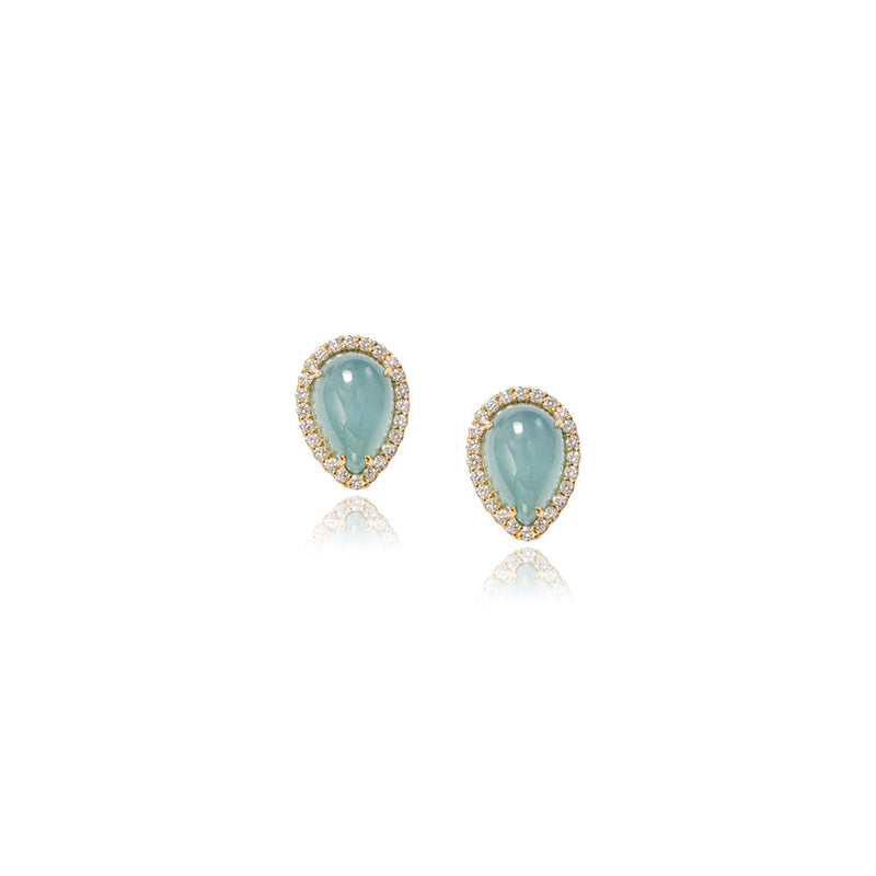 Sparrow Earrings with Aquamarine