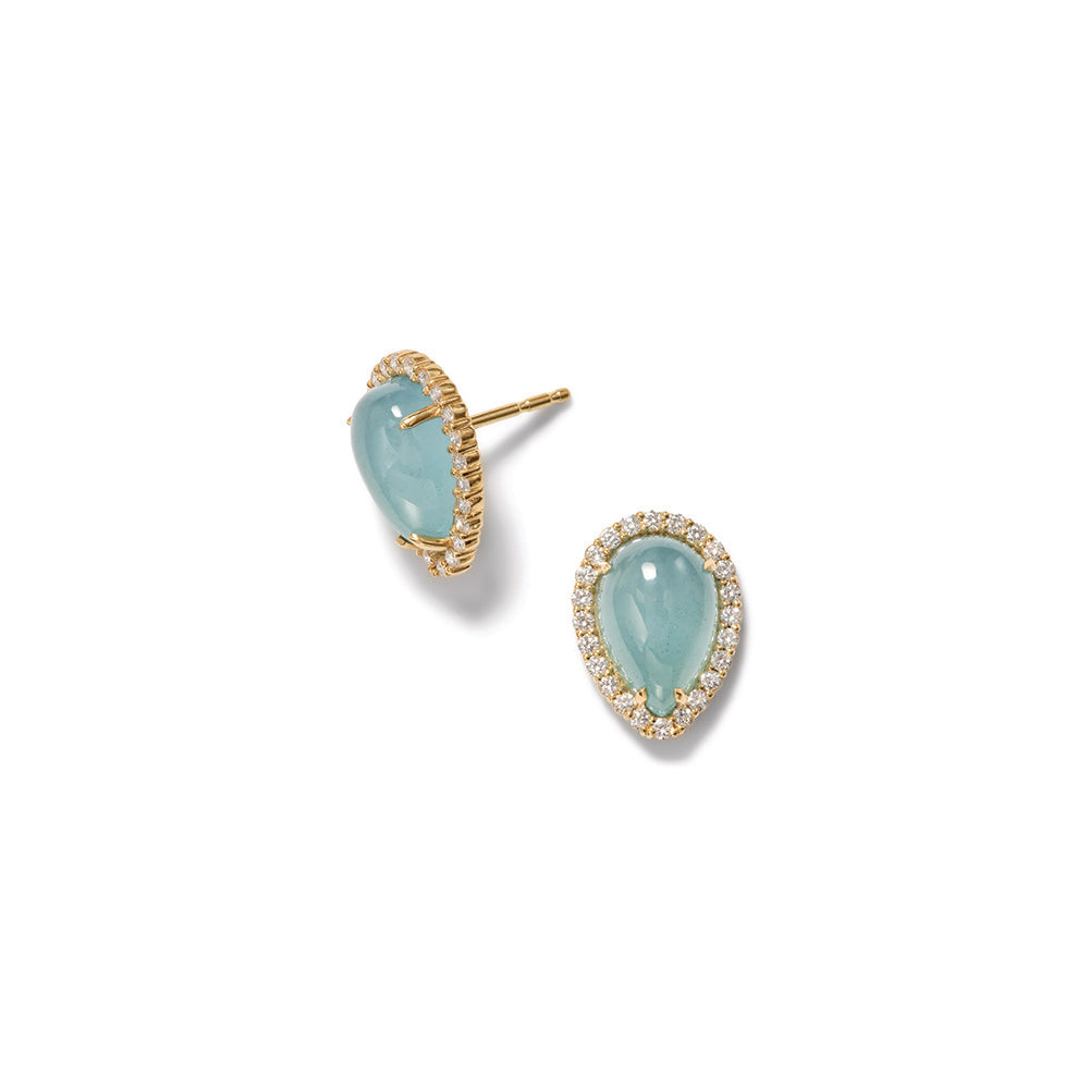 Sparrow Earrings with Aquamarine
