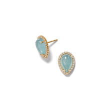 Sparrow Earrings with Aquamarine
