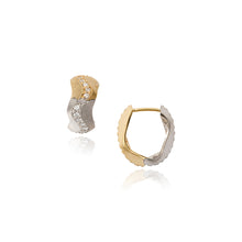 Spur Huggie Earrings with Diamonds