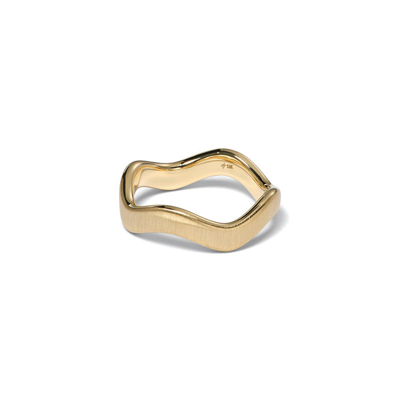 Thick Curve Stacking Ring, Satin Finish