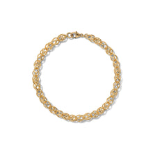 Perry small chain bracelet with interlocking links in 18k yellow gold. Bracelet is 7 3/4" long x 3/16" D (4mm).