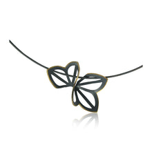 Anise Fold Necklace in Sterling Silver and 18K Gold