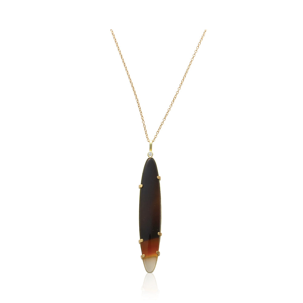 Montana Agate oval pendant