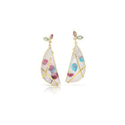 Paraiba Quartz Flower Earrings