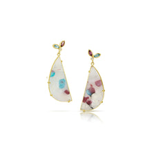 Paraiba quartz earrings