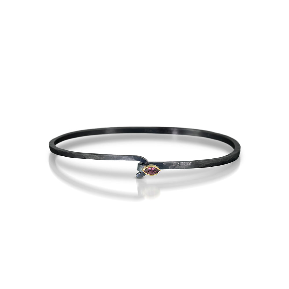 hook bracelet with rhodolite garnet