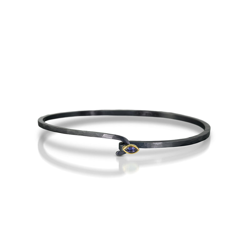 Hook Bracelet with Navette Iolite