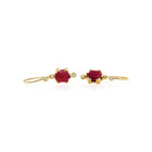 Hexagonal Ruby Earrings