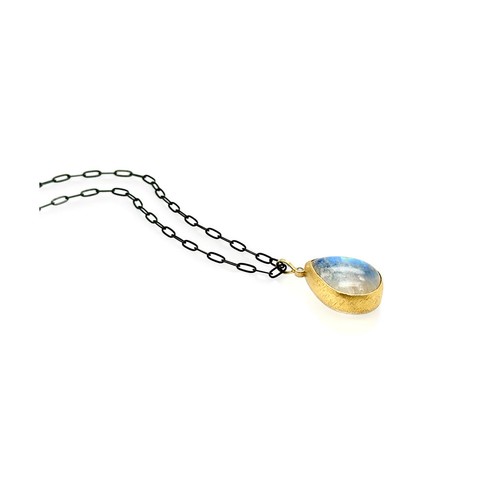 small moonstone drop pendant
