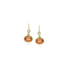 spessartite garnet and diamond earrings