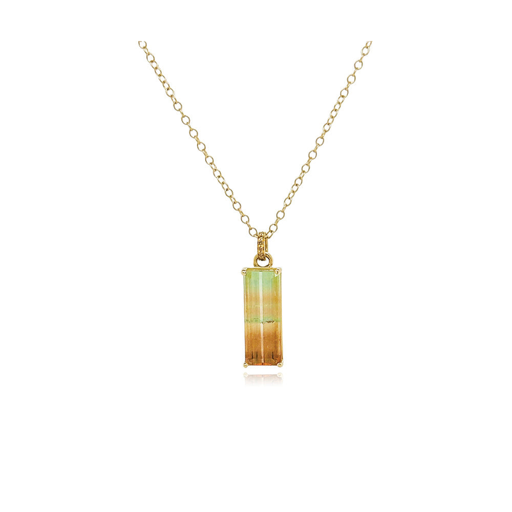 mulit-color tourmaline pendant