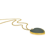 Large Black Tourmaline Heart with Watermelon Edge