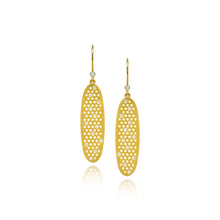 elongated "prelude" earrings with diamonds