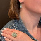 Hi-Lo "Joyce" Earrings with Mirror-Cut Aquamarines