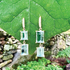 Hi-Lo joyce earrings with mirror-cut aquamarines