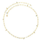 popsicle stick necklace with Akoya pearls
